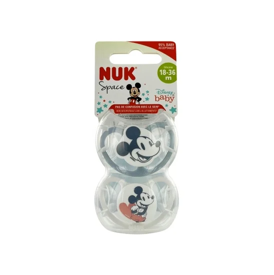Chupetes Nuk space Mickey (Silicona)