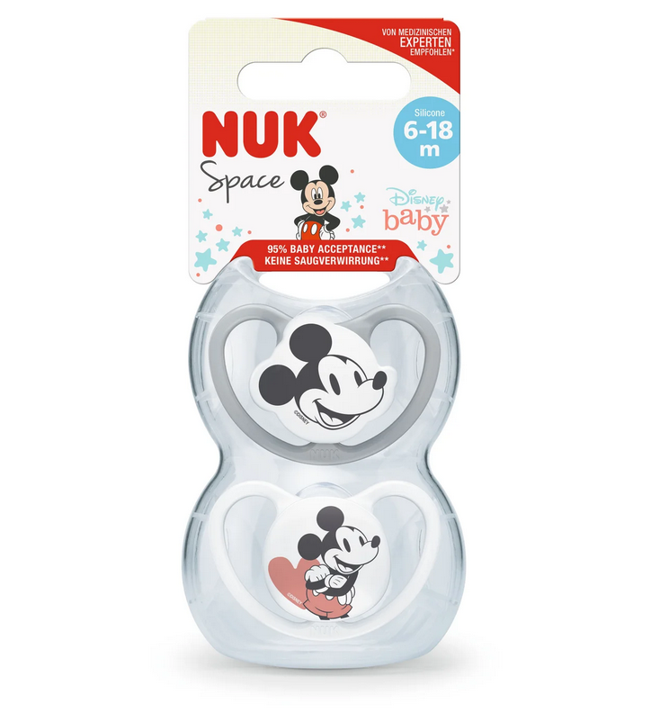 Chupetes Nuk space Mickey (Silicona)