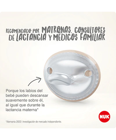 Chupete Nuk mommyfeel Azul&Gris Pack de 2 Unids.