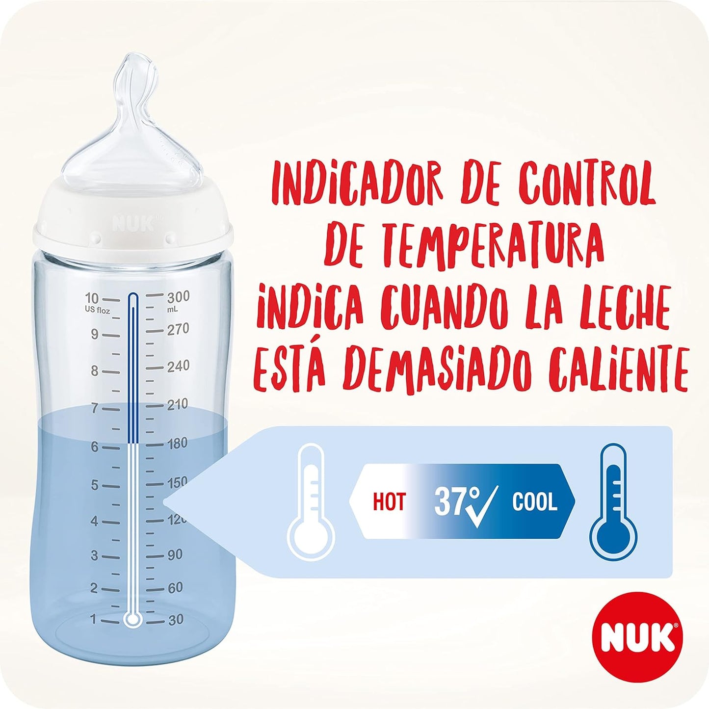 Biberón First choice + Control de temperatura 0 - 6 meses Silicona de 300 ml