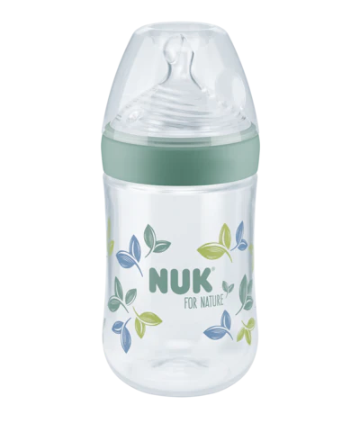 Biberon Nuk for Nature + Control de temperatura 0-6 meses silicona de 260ml