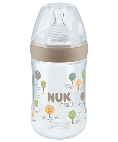 Biberon Nuk for Nature + Control de temperatura 0-6 meses silicona de 260ml